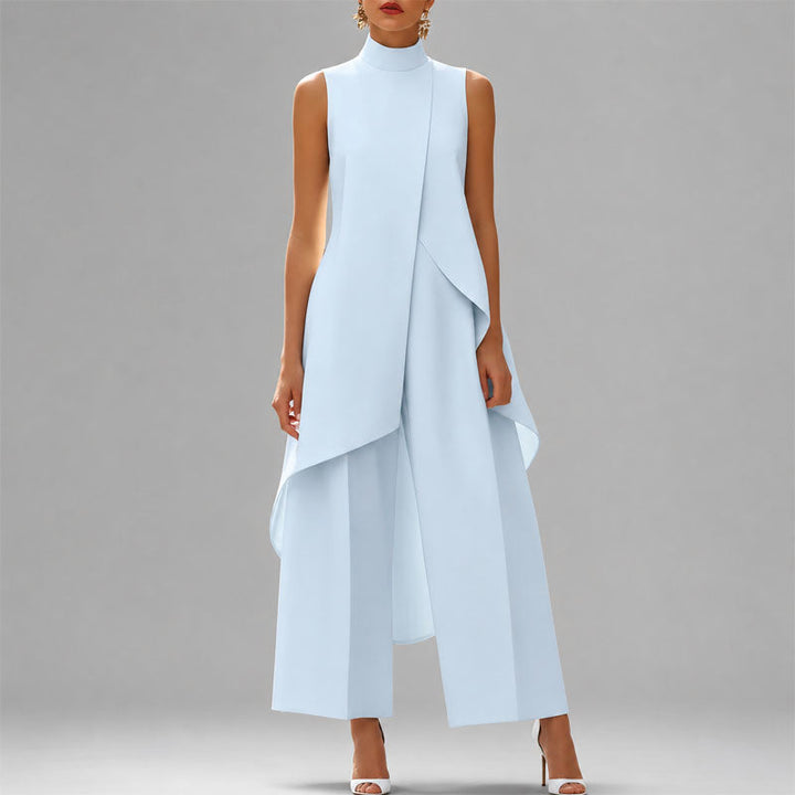 Charlotte - Women's Asymmetrical Overlay Two-Piece Set