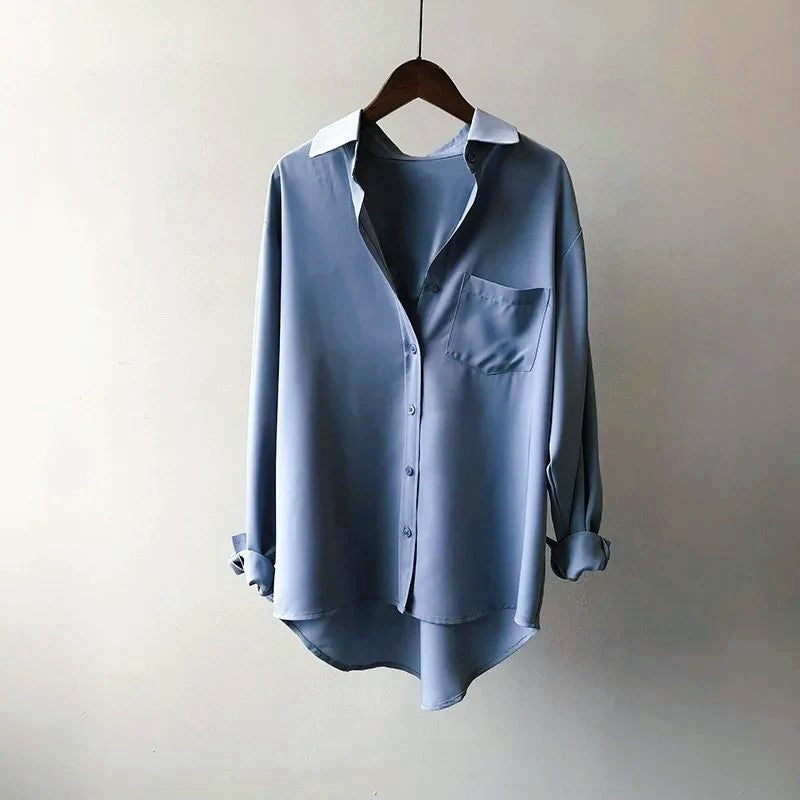 Charlotte Rose Button-Front Shirt with Chest Pocket