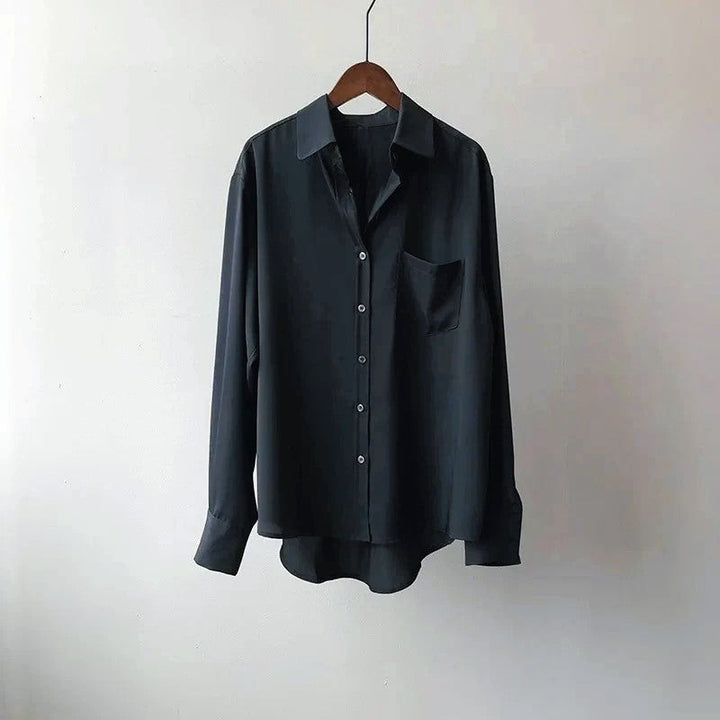 Charlotte Rose Button-Front Shirt with Chest Pocket