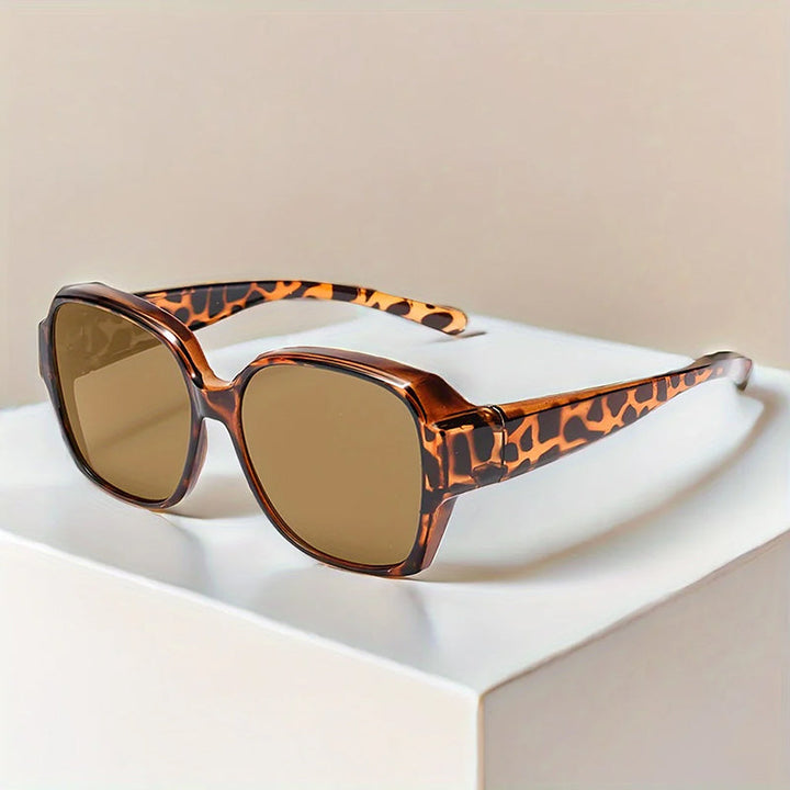 Chloe - Women's Bold Animal Print Square Frame Sunglasses