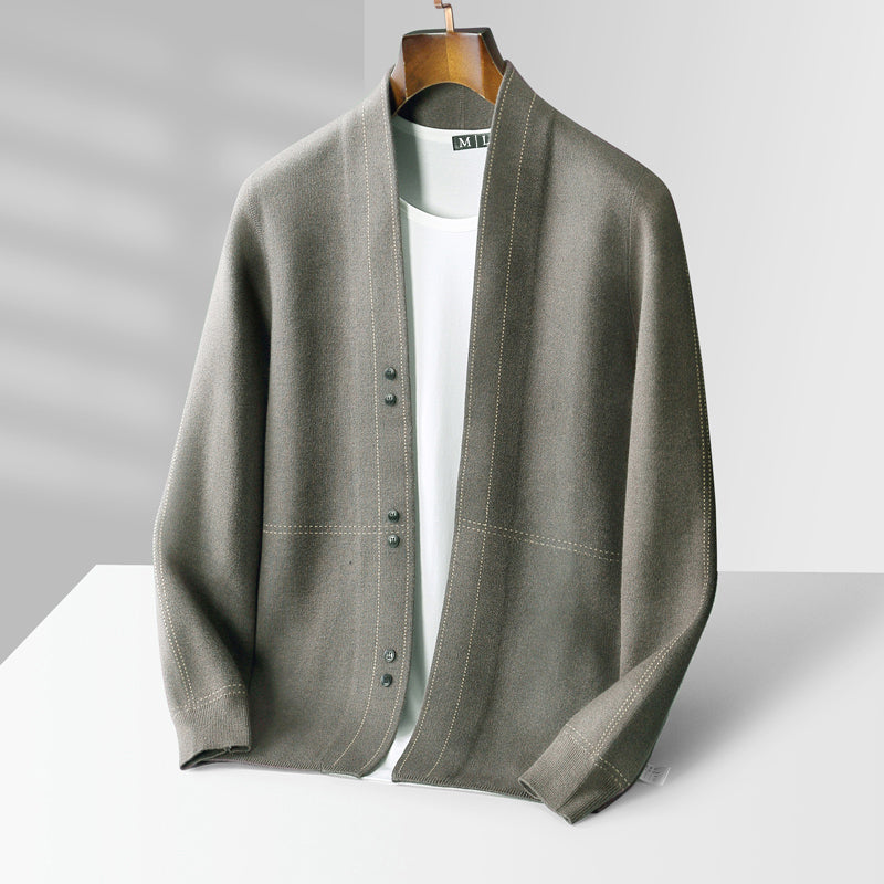 Chris -  Men's Cashmere Open Front Cardigan