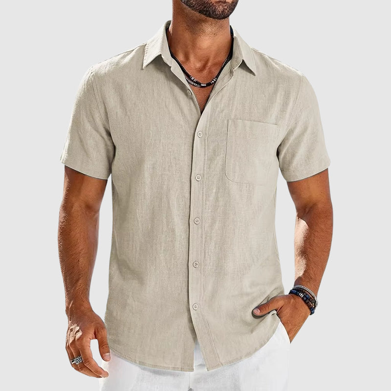 Christian - Men’s Short Sleeve Button-Up Shirt