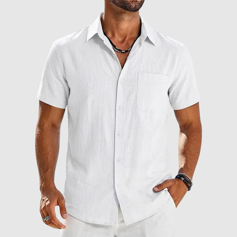 Christian - Men’s Short Sleeve Button-Up Shirt