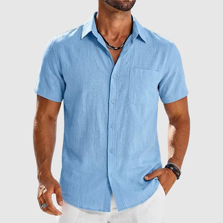 Christian - Men’s Short Sleeve Button-Up Shirt