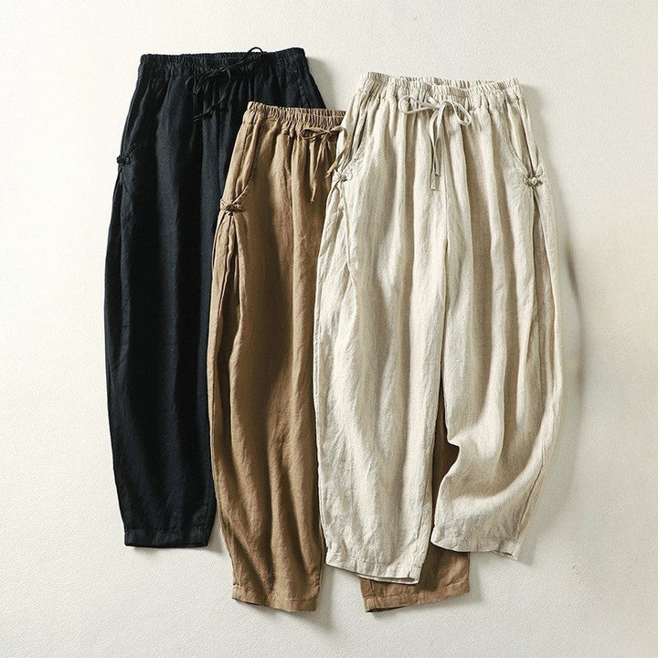 Clara Duval Boho Loose Fit Pants with Elastic Waist