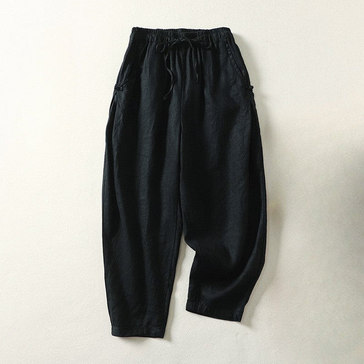 Clara Duval Boho Loose Fit Pants with Elastic Waist
