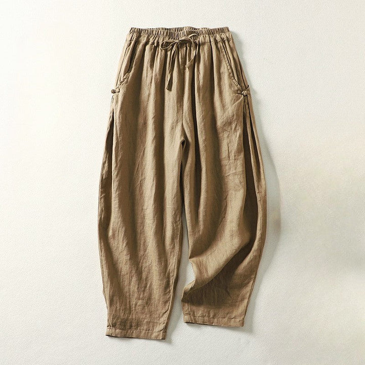 Clara Duval Boho Loose Fit Pants with Elastic Waist