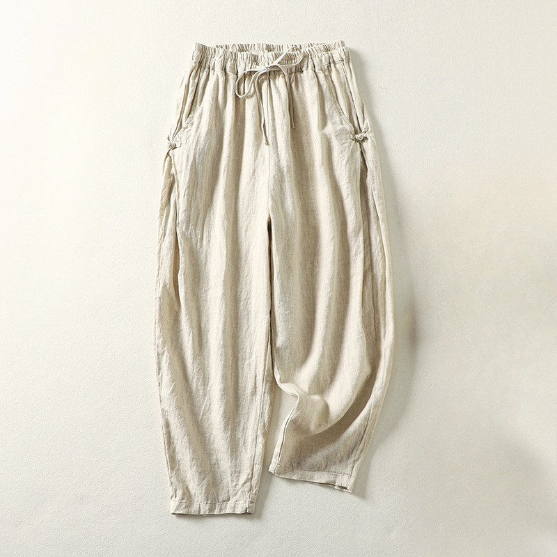 Clara Duval Boho Loose Fit Pants with Elastic Waist