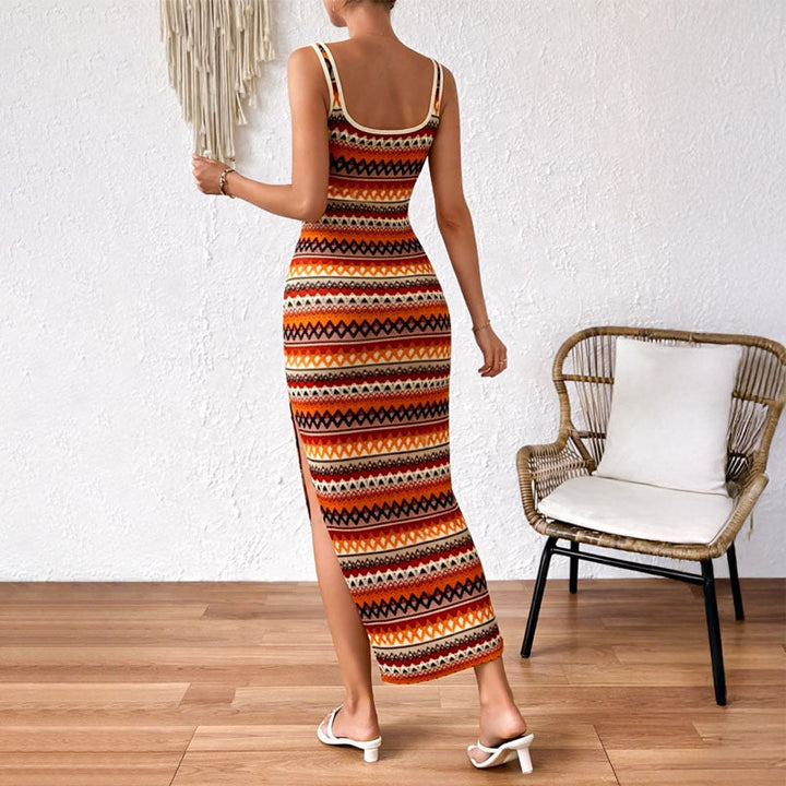 Clara Duval Boho Pattern Maxi Dress