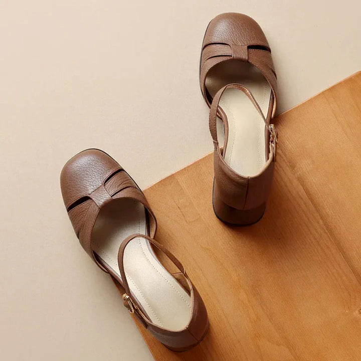 Clara Duval Braided Strap Mary Jane Shoes