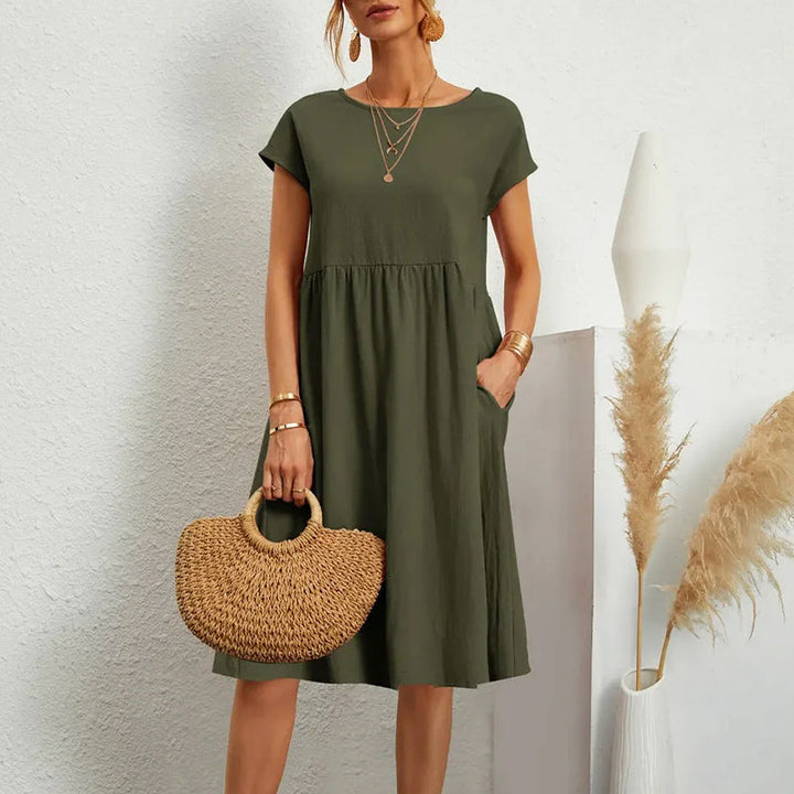 Clara Duval Casual Dress with Short Sleeves