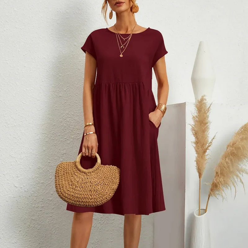 Clara Duval Casual Dress with Short Sleeves