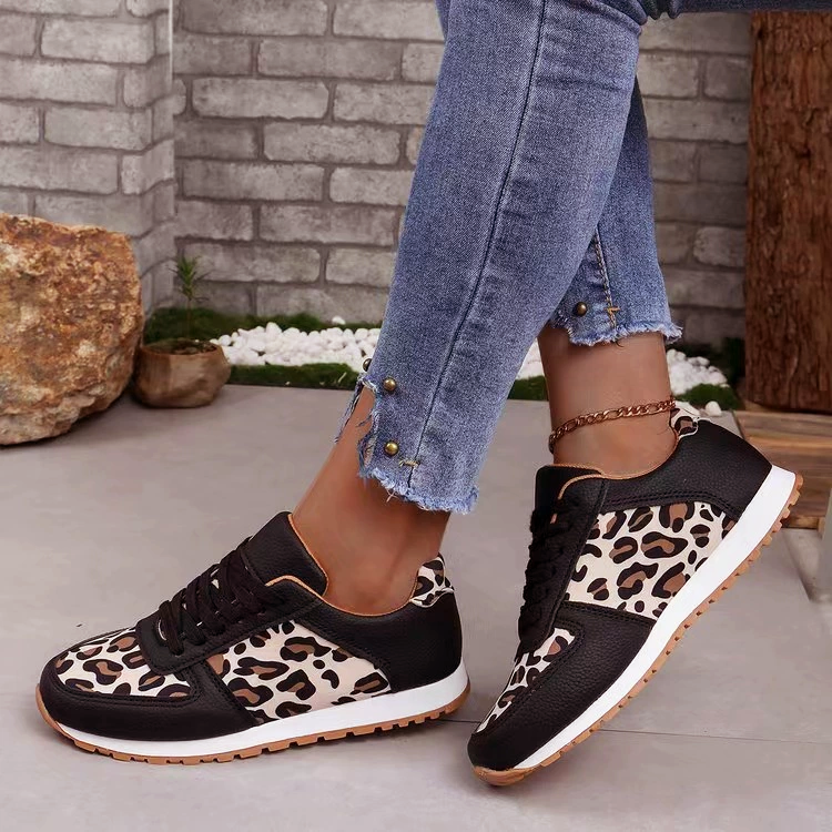 Clara Duval Casual Leopard Sneakers