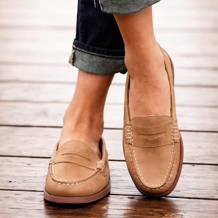 Clara Duval Classic Penny Loafers