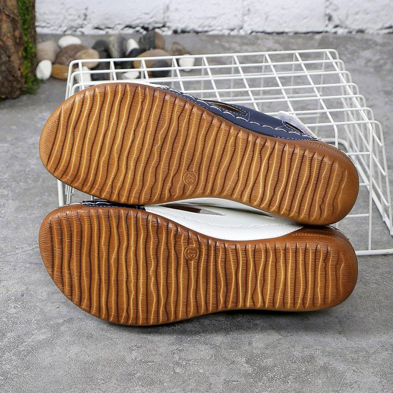 Clara Duval Color-Block Wedge Slingback Sandals