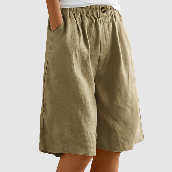 Clara Duval Cotton Wide-Leg Shorts
