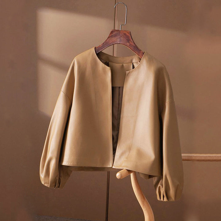 Clara Duval Cropped Round-Neck Jacket