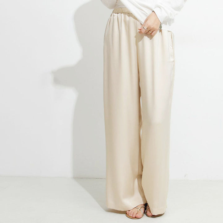 Clara Duval Flowing Wide-Leg Lounge Pants