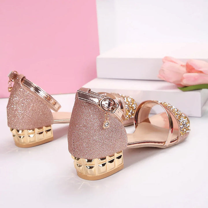 Clara Duval Glitter Strap Dress Sandals