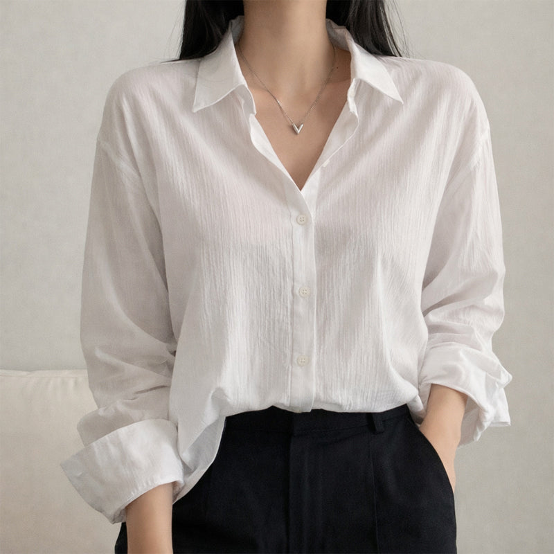 Clara Duval Long Sleeve Striped Shirt