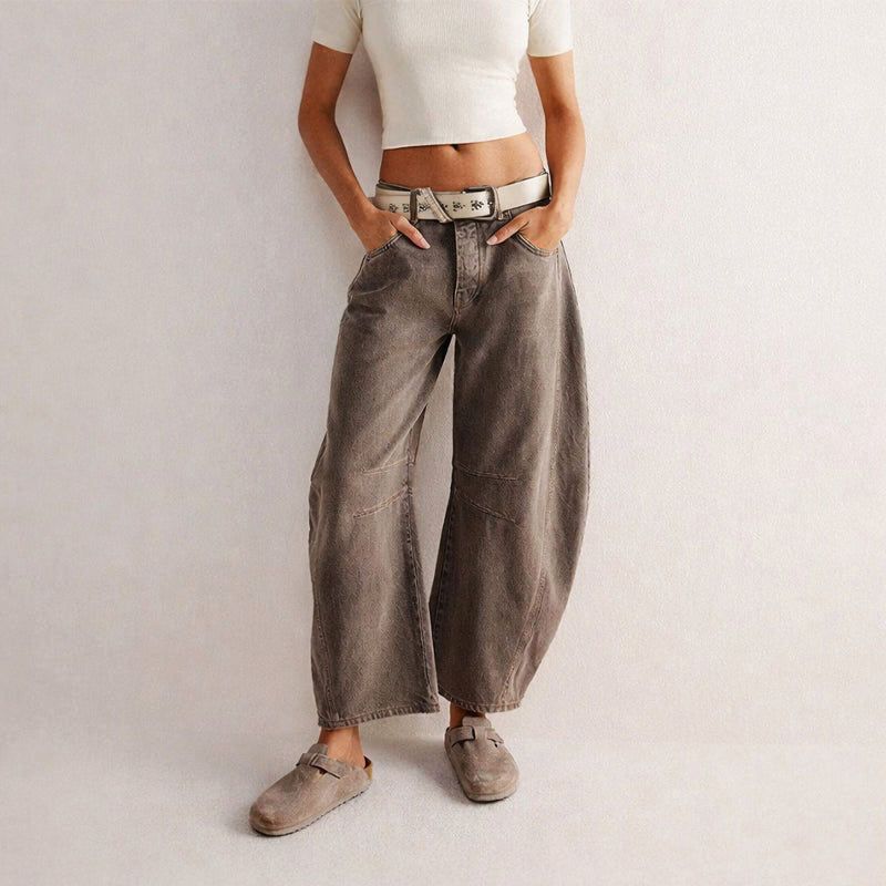 Clara Duval Loose Fit Straight-Leg Pants