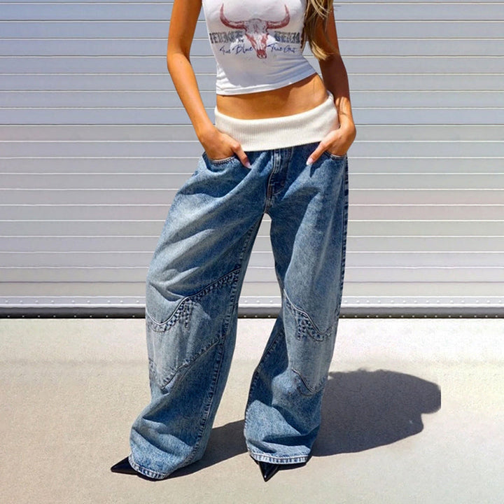 Clara Duval Low-Waist Baggy Jeans