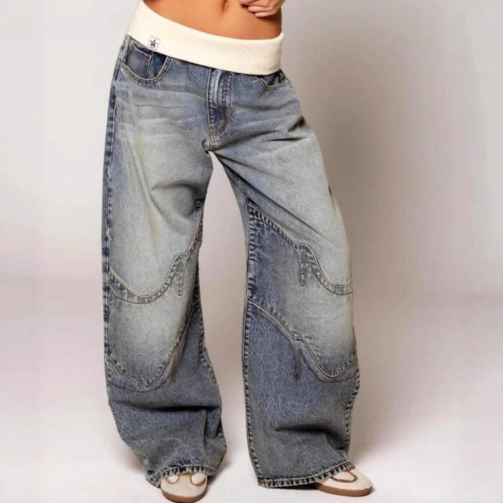 Clara Duval Low-Waist Baggy Jeans