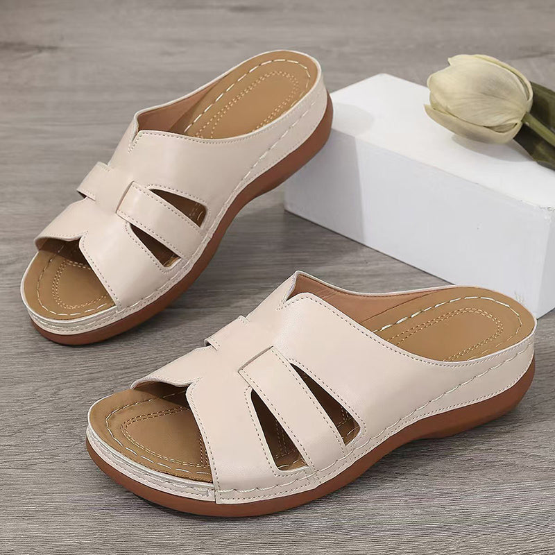 Clara Duval Open-Toe Mule Sandals