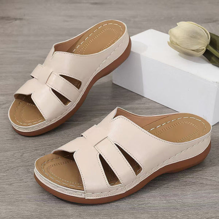 Clara Duval Open-Toe Mule Sandals