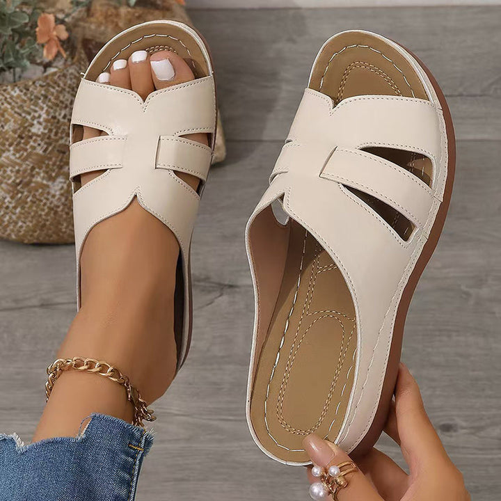 Clara Duval Open-Toe Mule Sandals