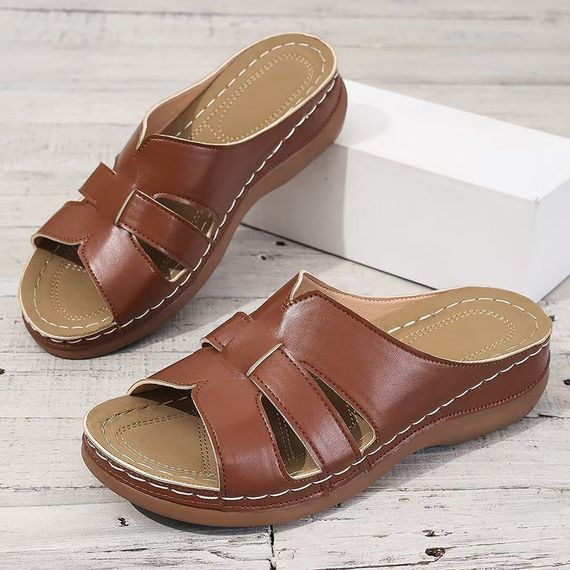 Clara Duval Open-Toe Mule Sandals