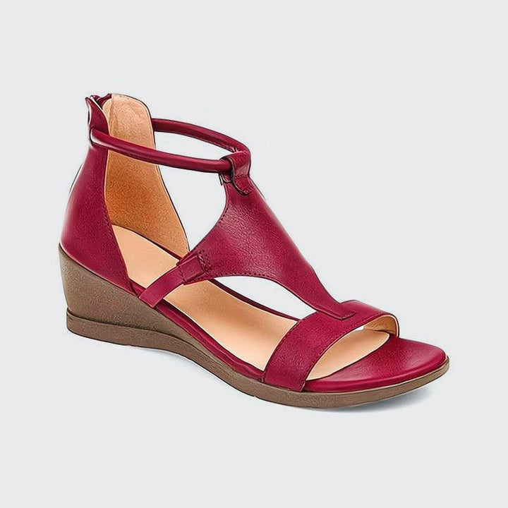 Clara Duval Open-Toe Sandals with Ankle Strap
