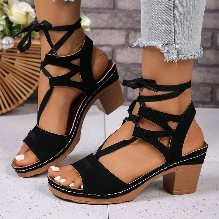 Clara Duval Open Toe Heeled Sandals
