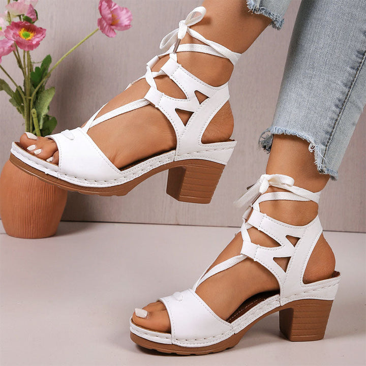 Clara Duval Open Toe Heeled Sandals