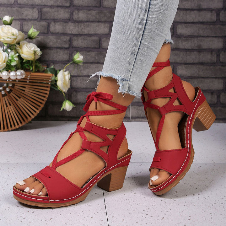 Clara Duval Open Toe Heeled Sandals
