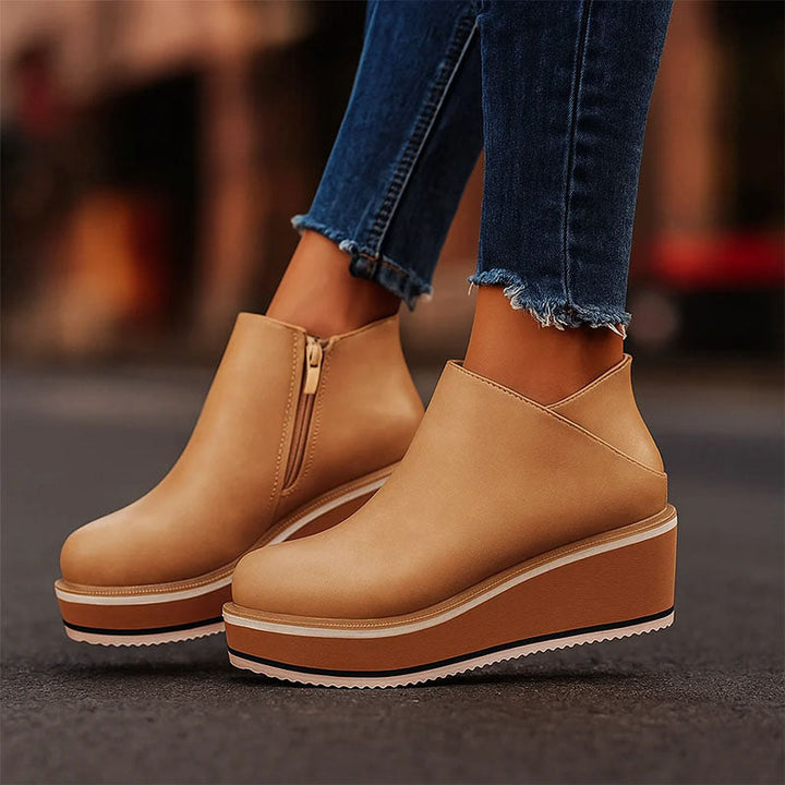 Clara Duval Platform Ankle Boots