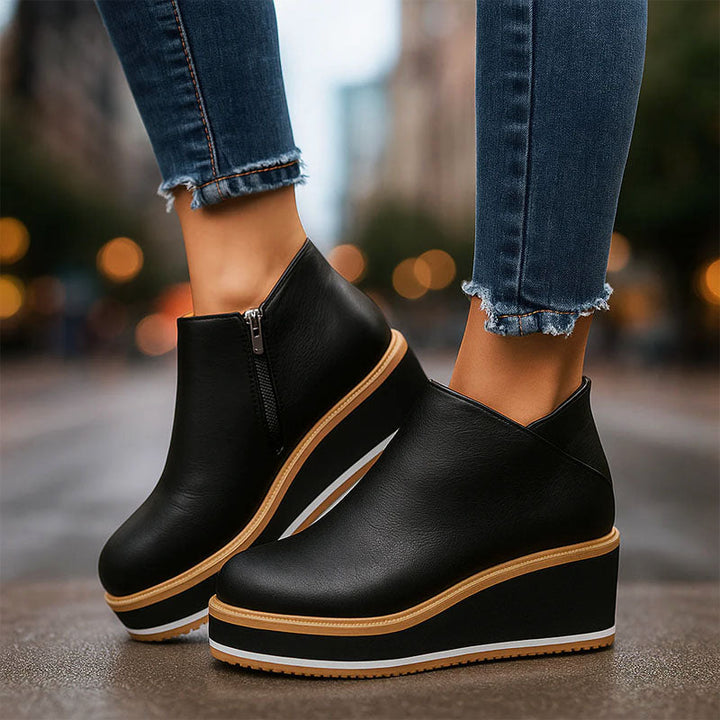 Clara Duval Platform Ankle Boots