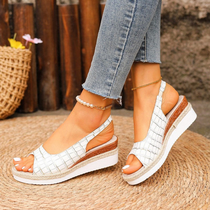 Clara Duval Platform Sandals with Slingback Strap