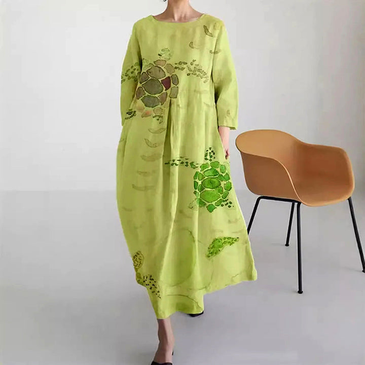 Clara Duval Printed Loose Maxi Dress