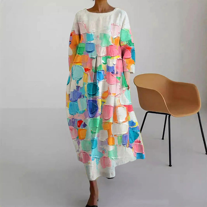 Clara Duval Printed Loose Maxi Dress