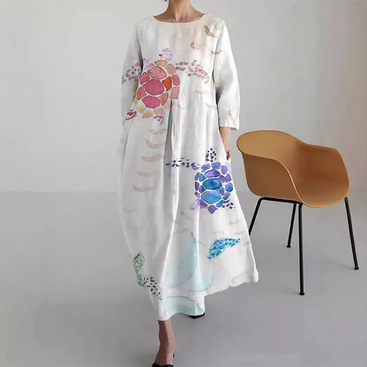 Clara Duval Printed Loose Maxi Dress