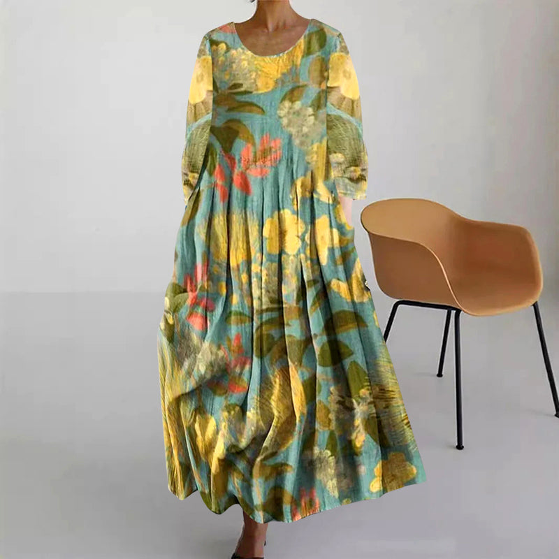 Clara Duval Printed Loose Maxi Dress