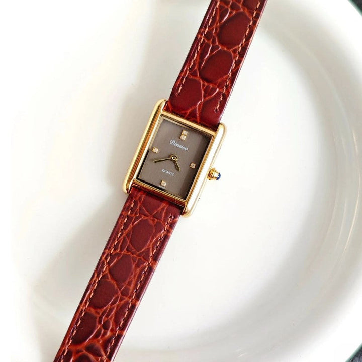 Clara Duval Slim Rectangular Quartz Watch