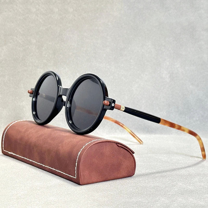 Orvion Round Retro Frame Sunglasses