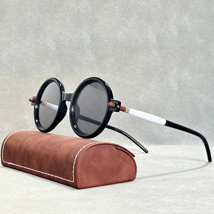 Orvion Round Retro Frame Sunglasses