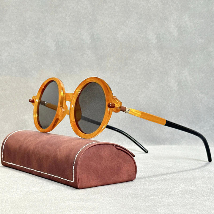Orvion Round Retro Frame Sunglasses