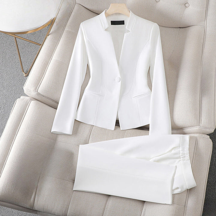 Clara Duval Single‑Button Structured Suit Set