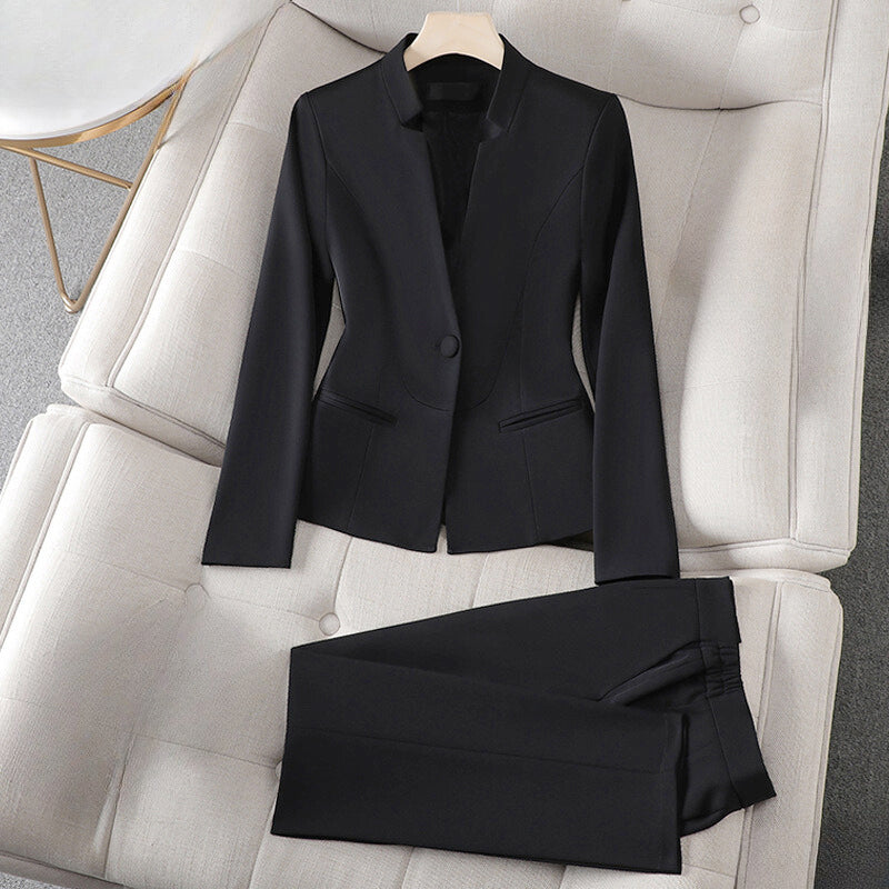 Clara Duval Single‑Button Structured Suit Set