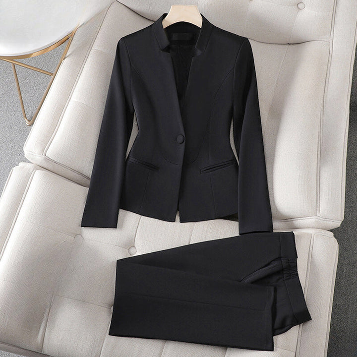 Clara Duval Single‑Button Structured Suit Set