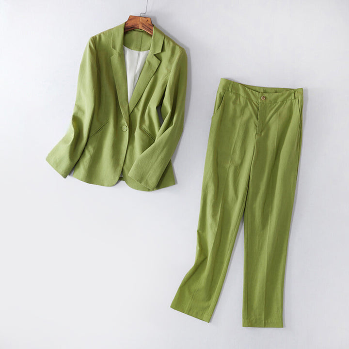 Clara Duval Structured Blazer Suit Set
